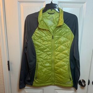 L.L. Bean Women's Lime and Charcoal Puffer Jacket